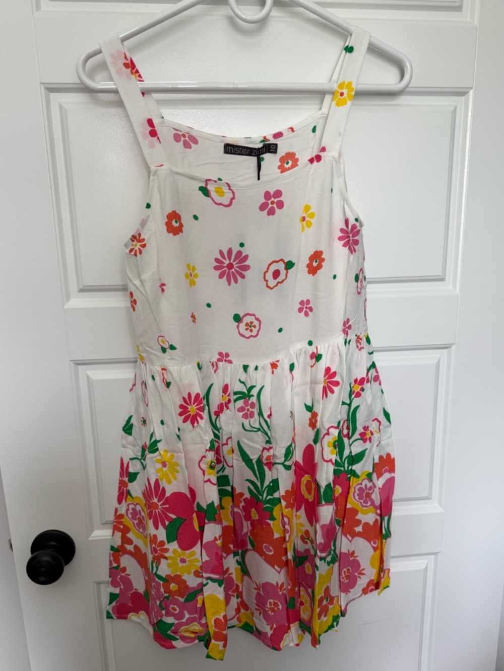 NWT Mister Zimi Sophie Dress in White Meadow, Size 10